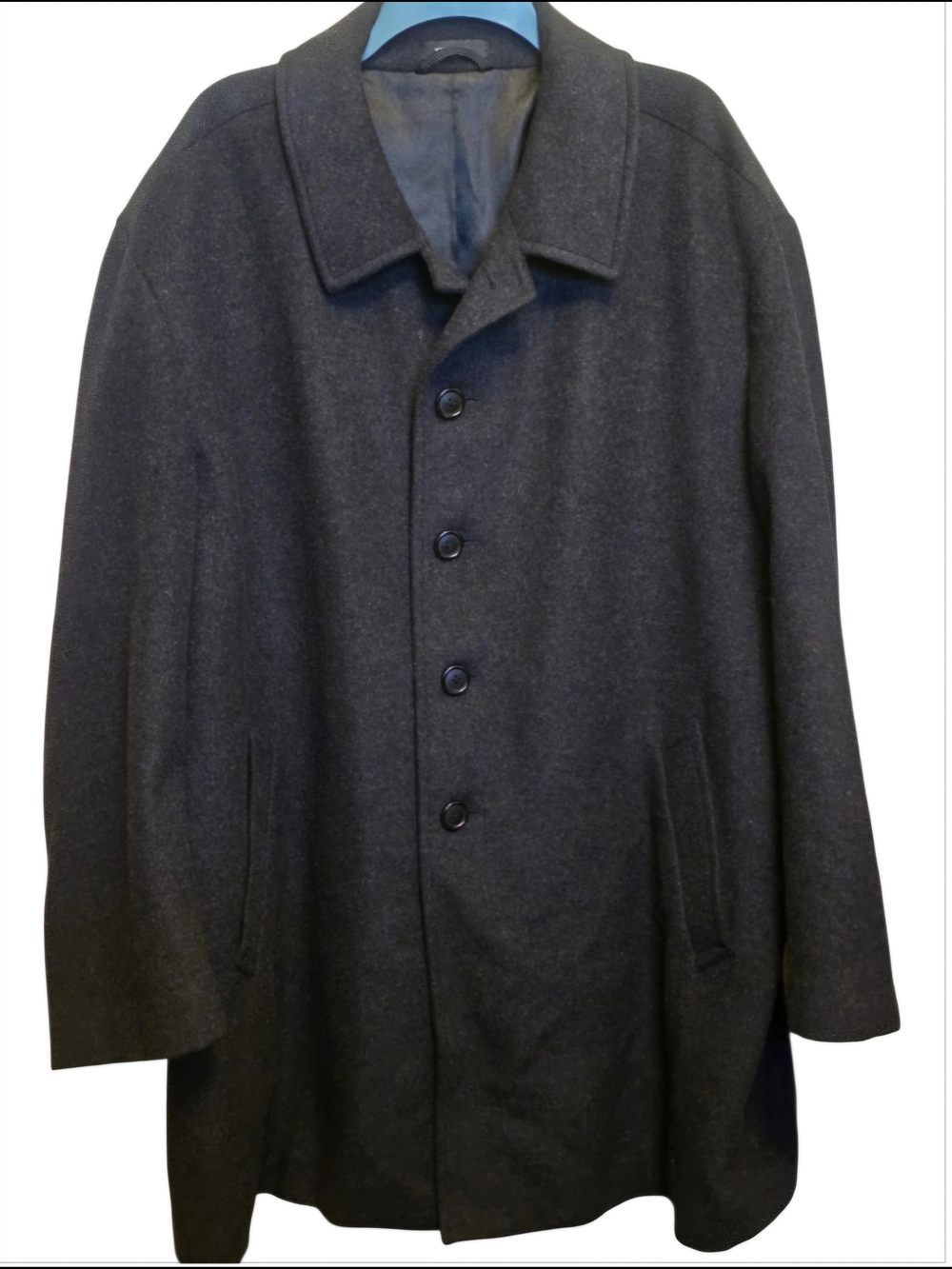 Stafford Men's Charcoal Wool Pea Coat Sz 50R